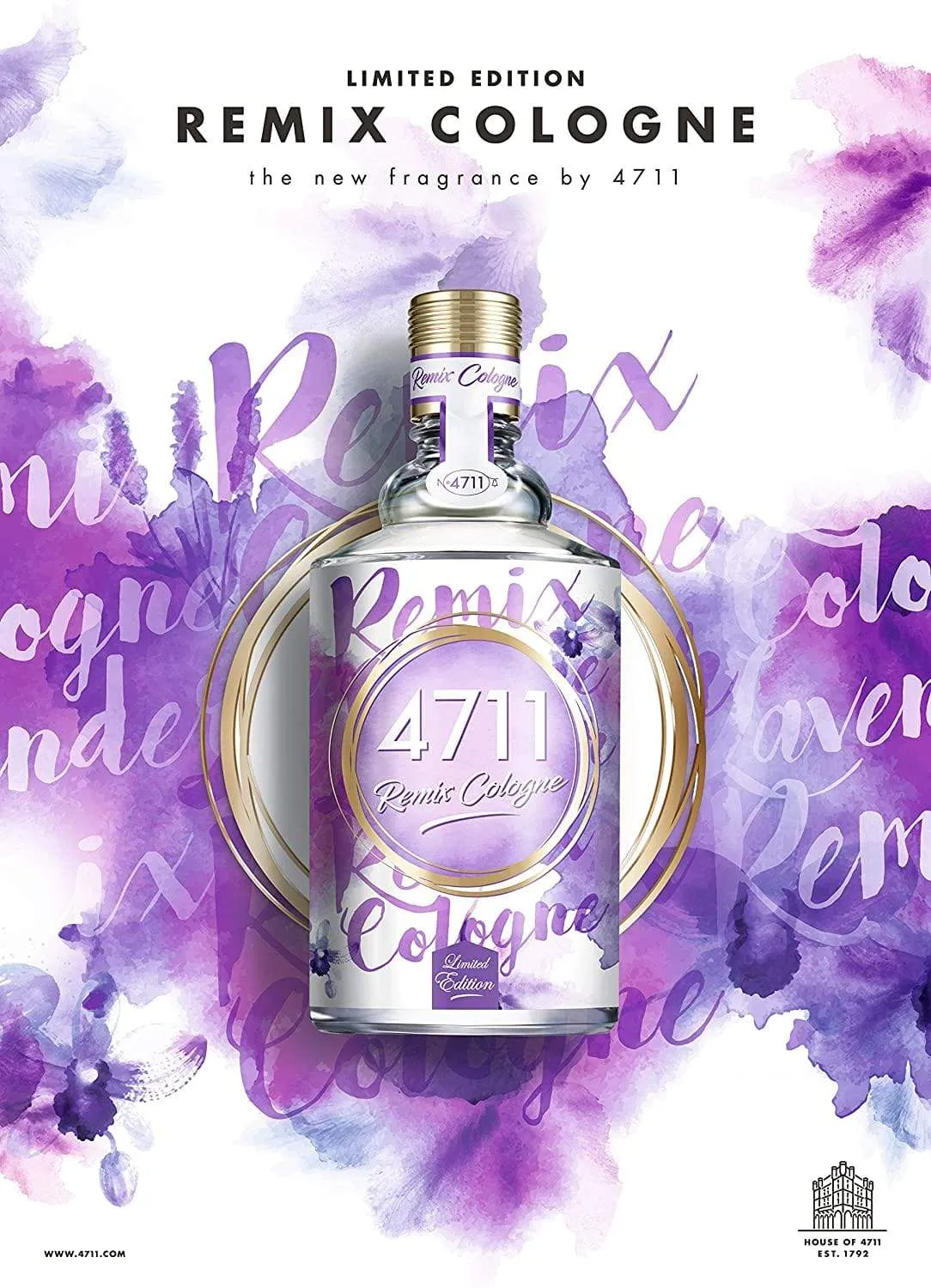 Refreshing Lavender EDC (eau de cologne) 100ml - 4711 Remix Collection, Fragrance for Her