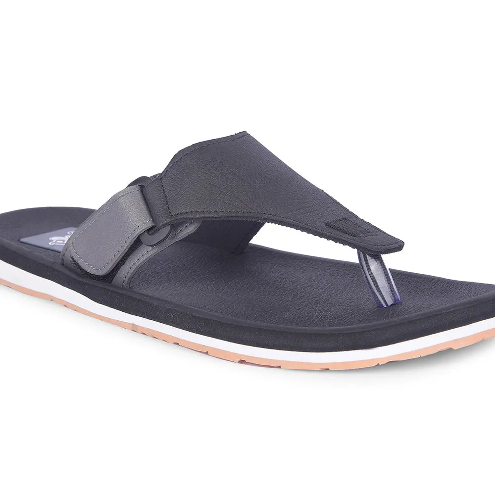 A-HA Casual Black Flip Flop For Men ANCO-01 By Liberty