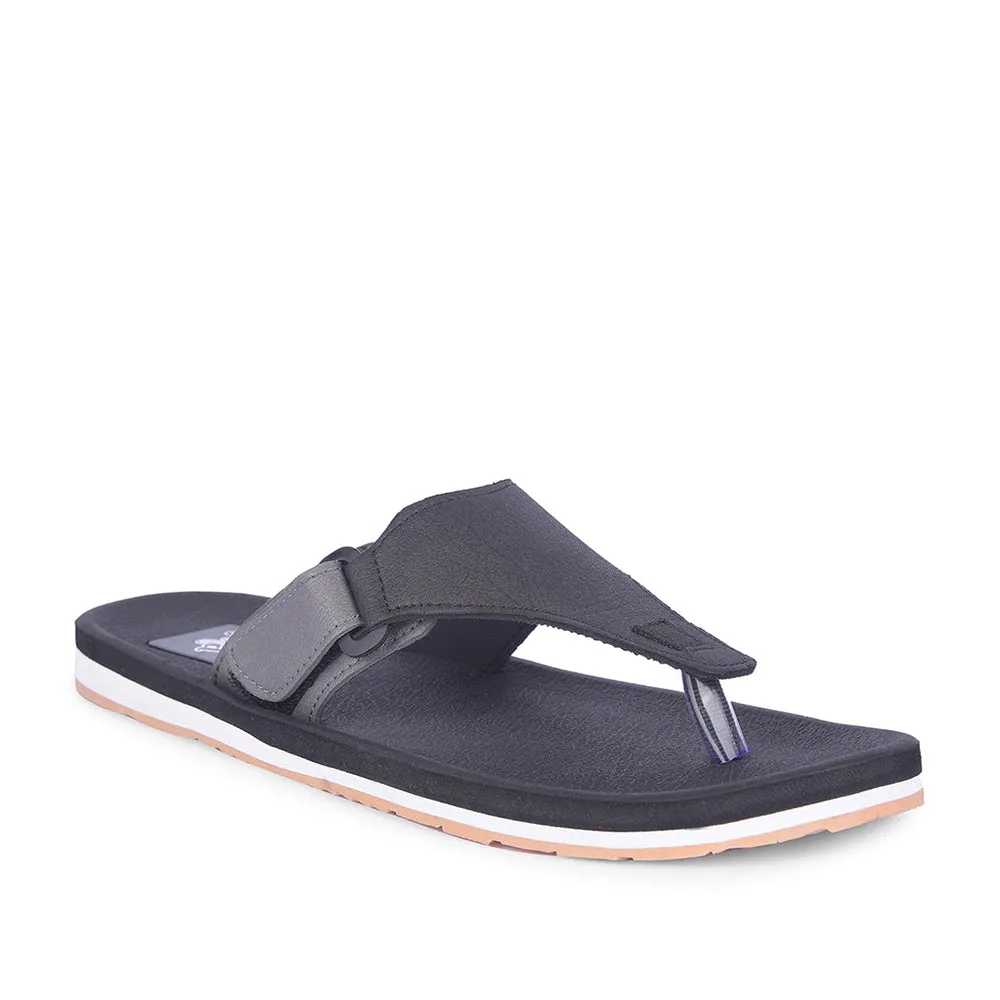 A-HA Casual Black Flip Flop For Men ANCO-01 By Liberty