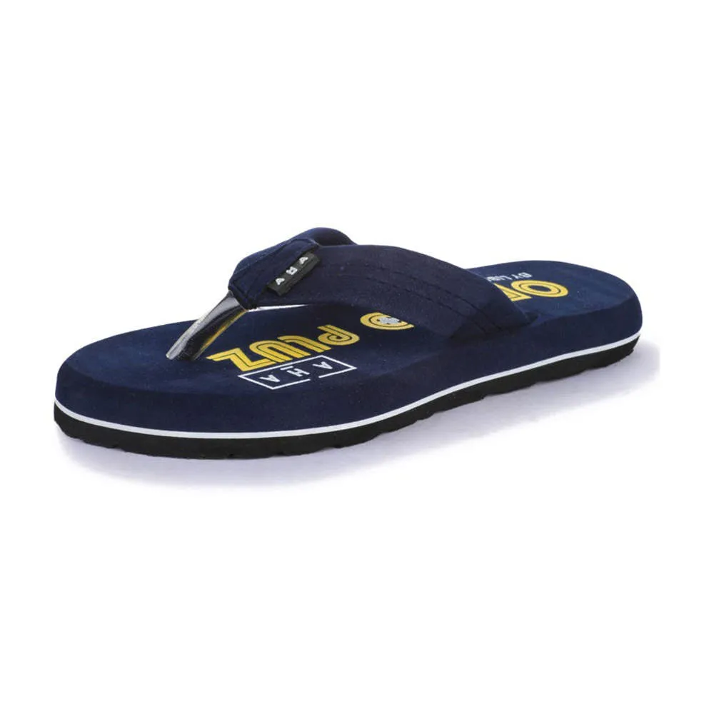 A-HA Casual Blue Flip-Flops For Men ORTHO-1 By Liberty