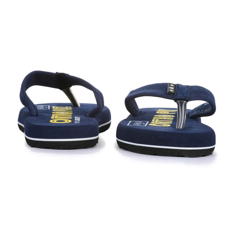 A-HA Casual Blue Flip-Flops For Men ORTHO-1 By Liberty