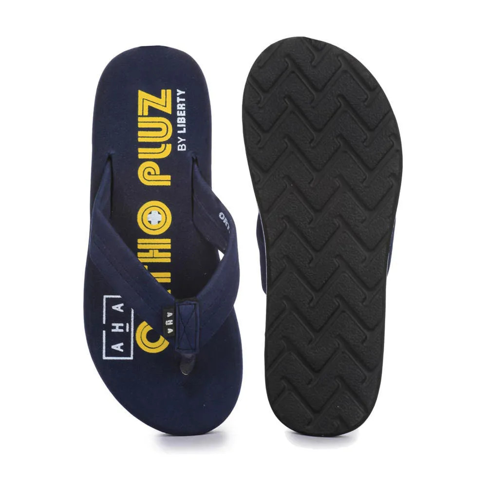 A-HA Casual Blue Flip-Flops For Men ORTHO-1 By Liberty
