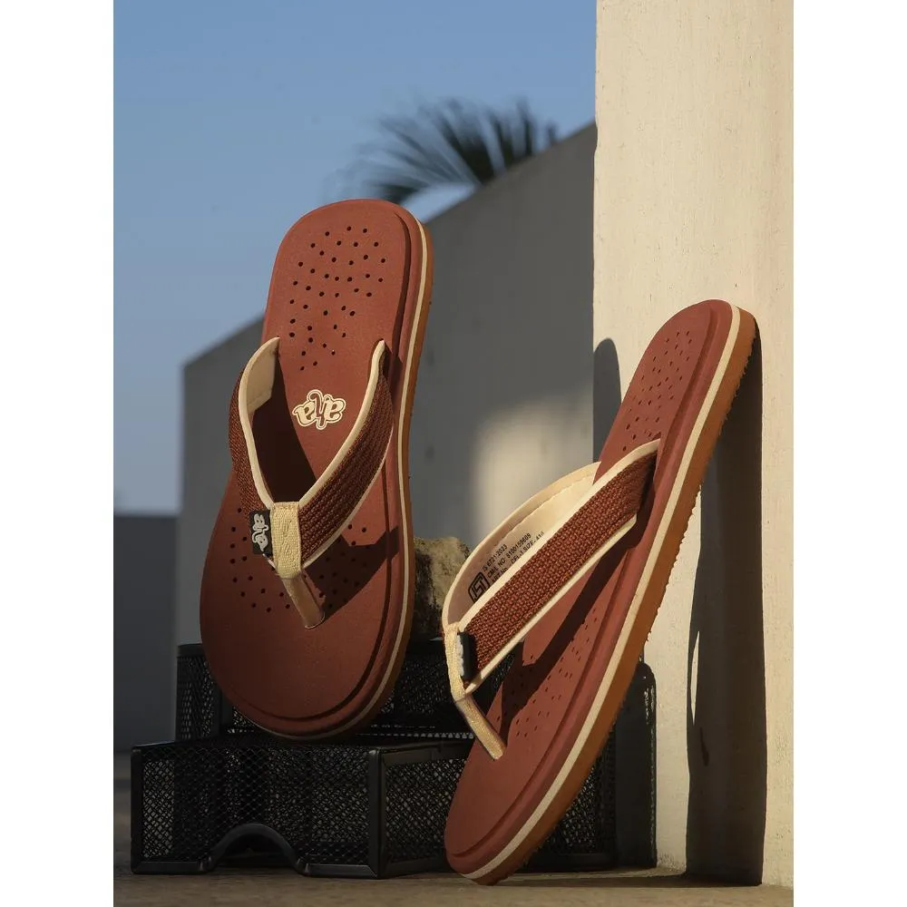 A-HA Casual Brown Flip Flop For Men CFL-1 By Liberty