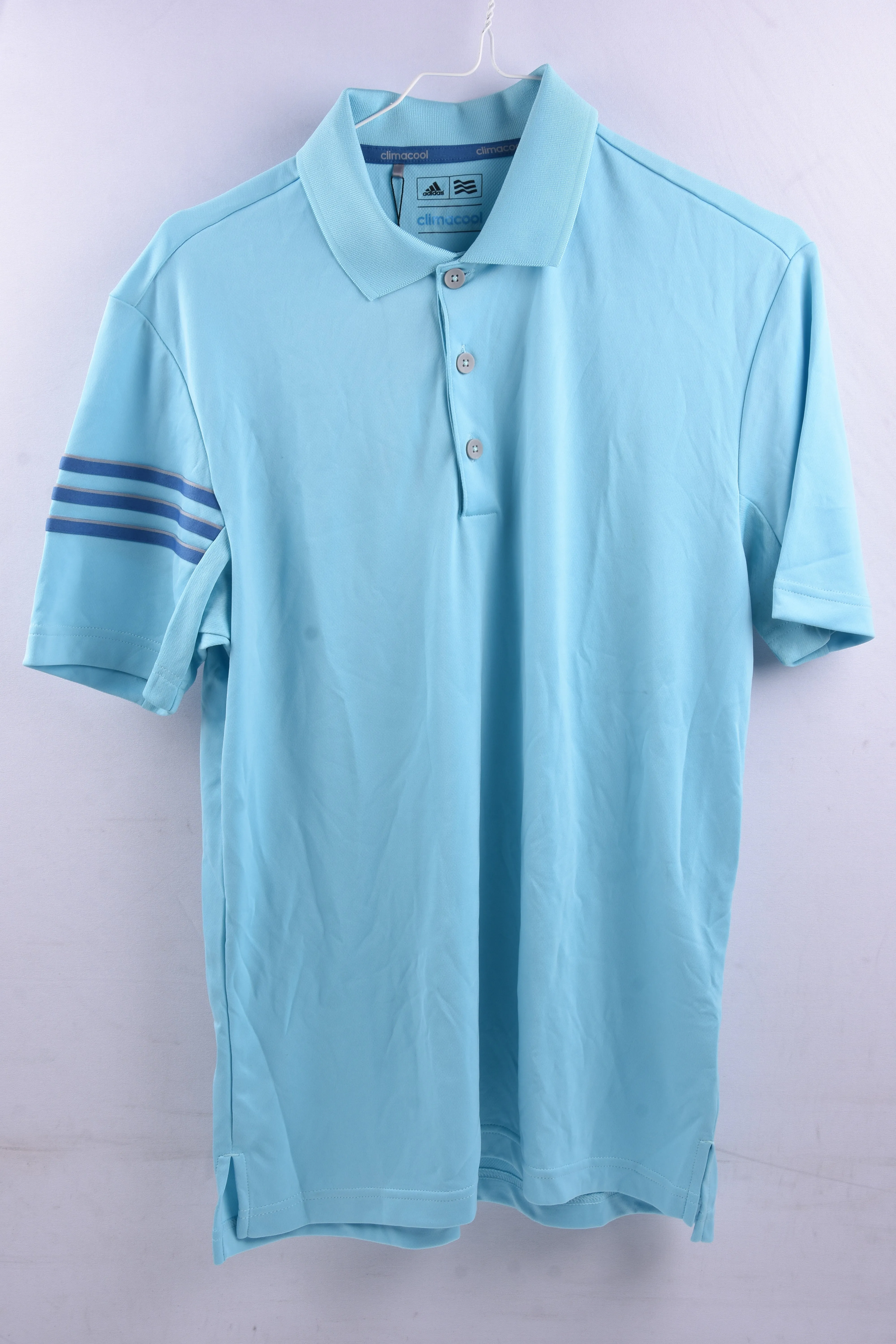 Adidas Climacool Polo Shirt / Light Blue / XS