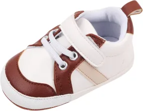 Baby Girls Boys Leather First Walking Sneakers Infant Toddler Anti-Slip Soft Sole Lightweight First Step Shoes