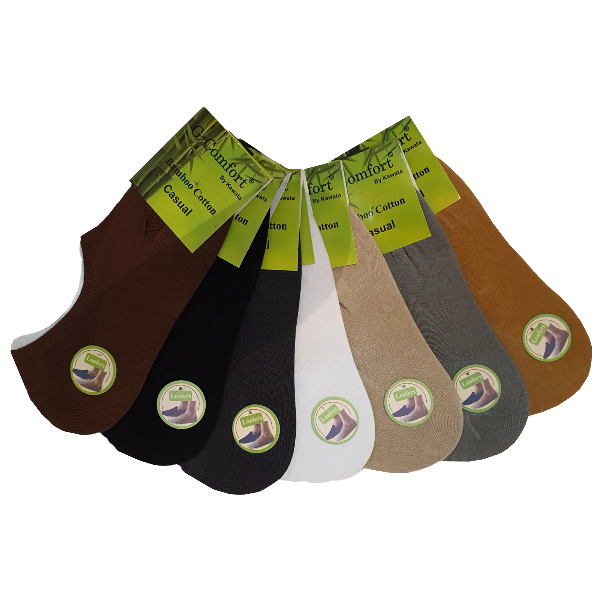 Bamboo Loafer Socks/No-Show Socks with Non-Slip Inner Heel