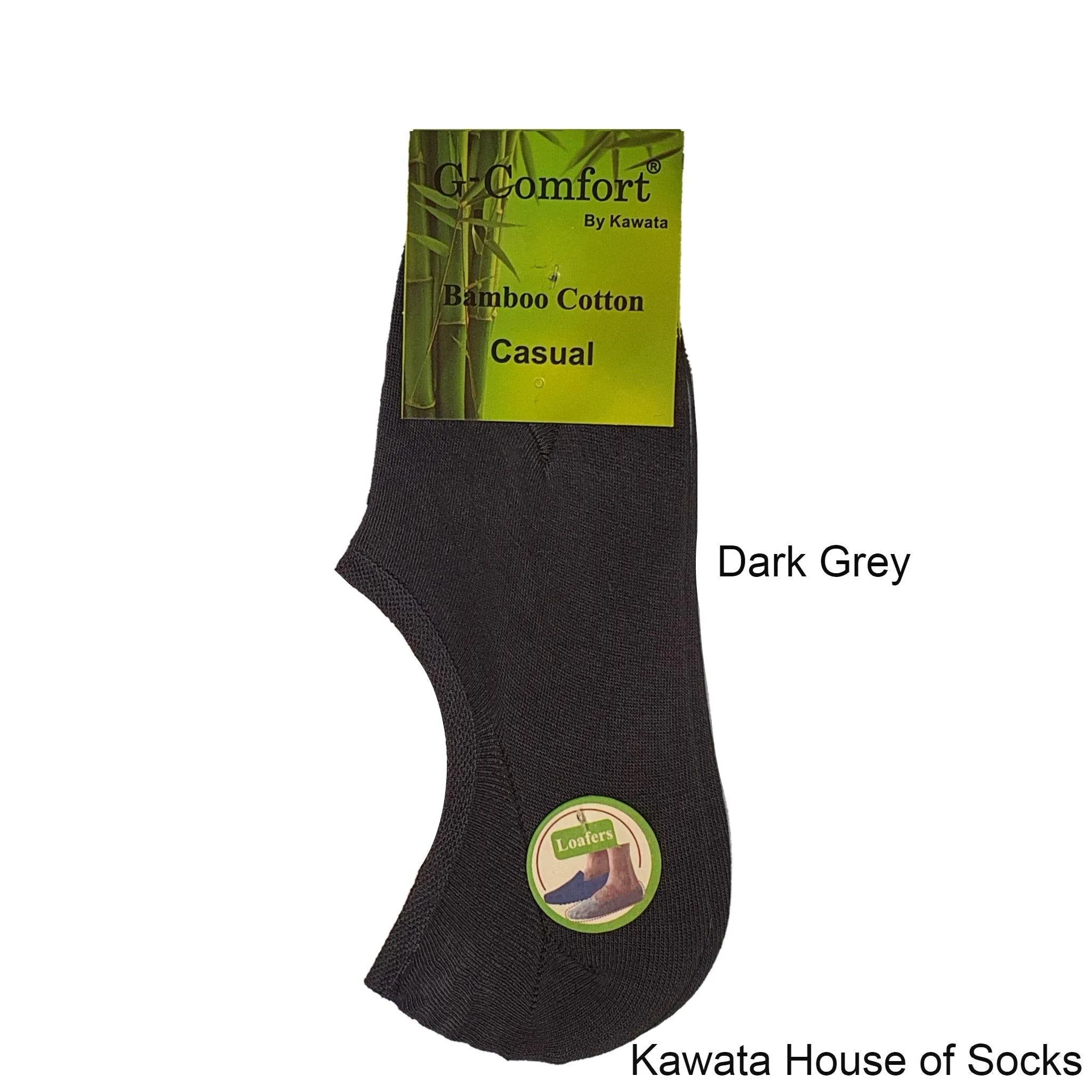 Bamboo Loafer Socks/No-Show Socks with Non-Slip Inner Heel