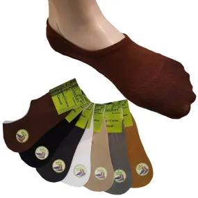 Bamboo Loafer Socks/No-Show Socks with Non-Slip Inner Heel