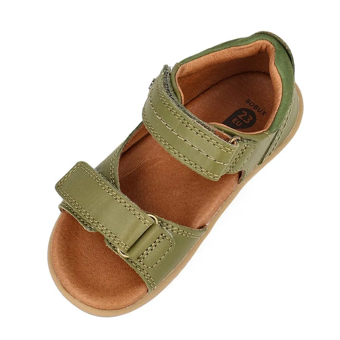 Bobux Kid  Plus Driftwood Sea Kelp Green Open Toe Sandal 833518