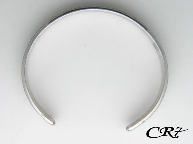 C03.011 - Sterling Silver CR7 Collection Men Solid Bangle Bracelet