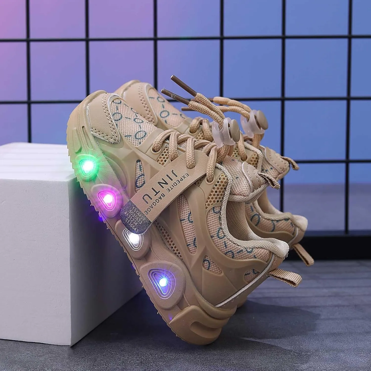 Cathalem Sneakers for Girls Boys, Kids Baby Shoes Sneakers LED Light Up Luminous Bowknot Sneakers Winter Warm Sneakers