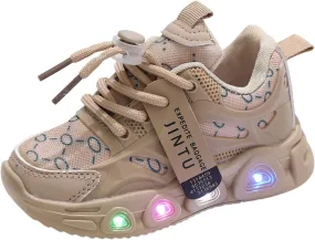 Cathalem Sneakers for Girls Boys, Kids Baby Shoes Sneakers LED Light Up Luminous Bowknot Sneakers Winter Warm Sneakers