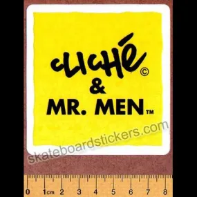 Cliche & Mr Men Skateboard Sticker