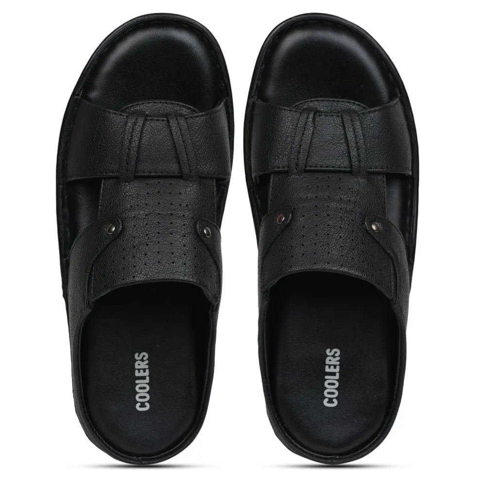 Coolers By Liberty AVN-07 Casual Black Slippers For Men