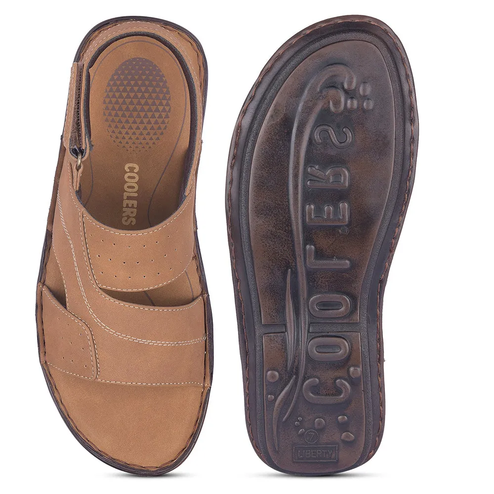 Coolers By Liberty Mens LIONARDO Tan Casual Sandal