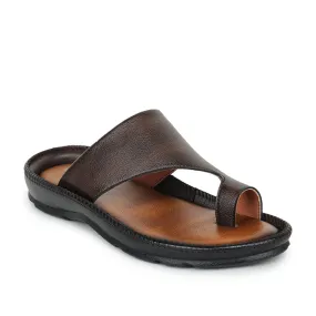Libertys JPL-222 Casual Toe Ring Slippers for Men in Stylish Brown Color