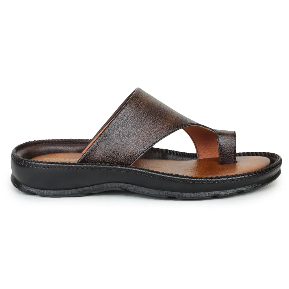 Libertys JPL-222 Casual Toe Ring Slippers for Men in Stylish Brown Color