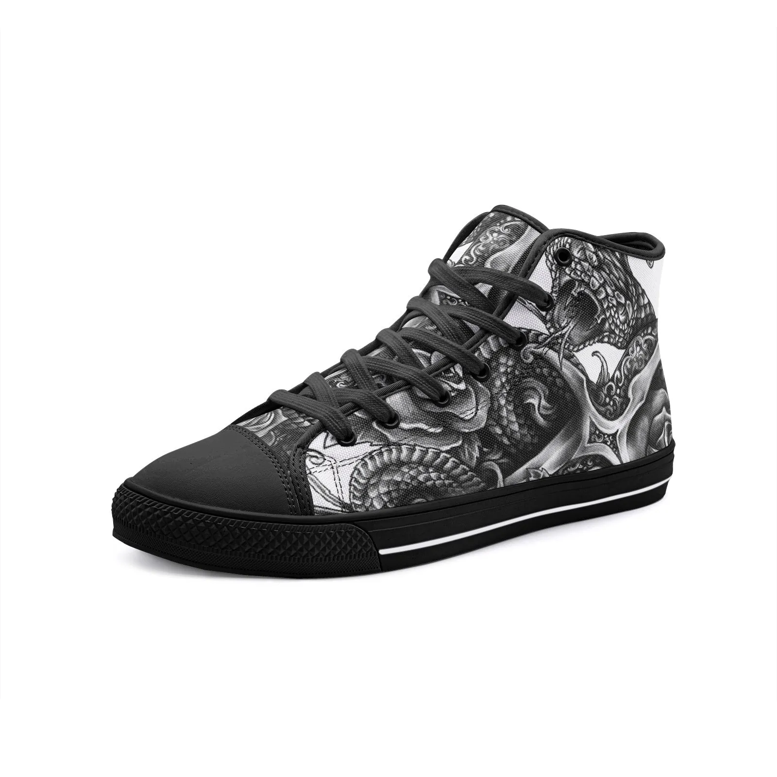 Dagger and Snake Unisex High Top Canvas Shoes