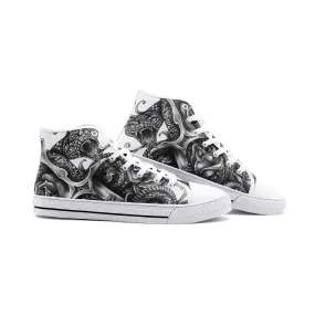 Dagger and Snake Unisex High Top Canvas Shoes