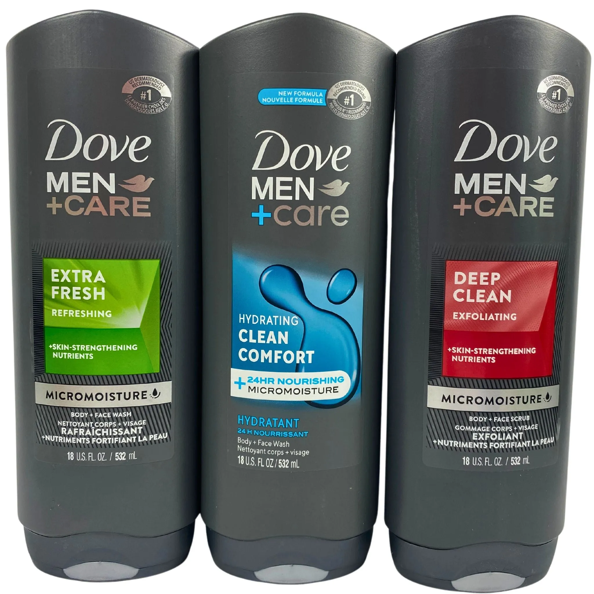 Dove Men   Care Micromoisture Body   Face Scrub Assorted Mix 18OZ (50 Pcs Lot)