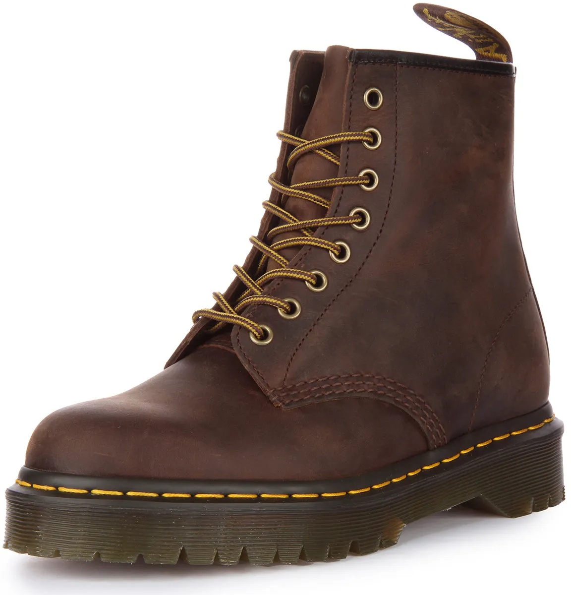 Dr Martens 1460 Bex In Dark Brown Greasy Leather