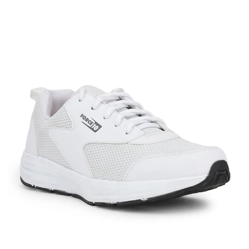 Force 10 Sports Lacing Shoes For Men (White) SPRINT By Liberty