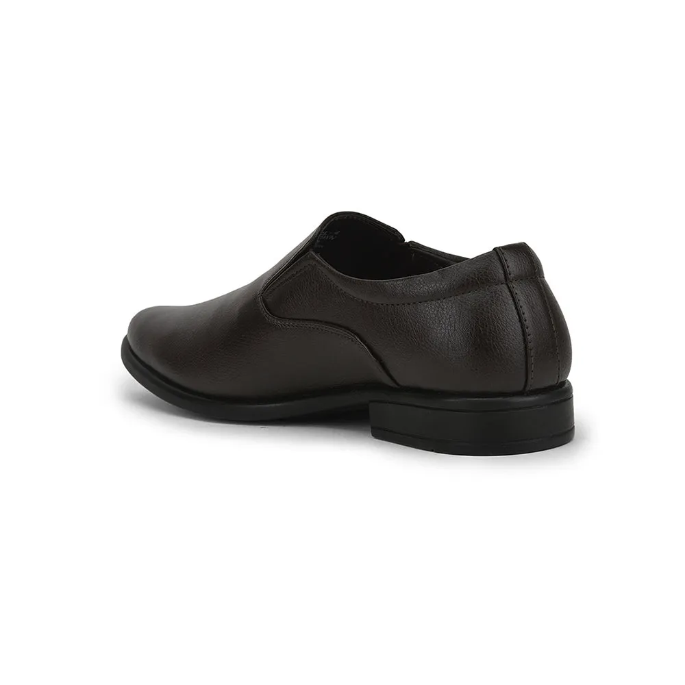 Liberty Mens Fortune Formal Brown Slip-On Shoes VCL-4