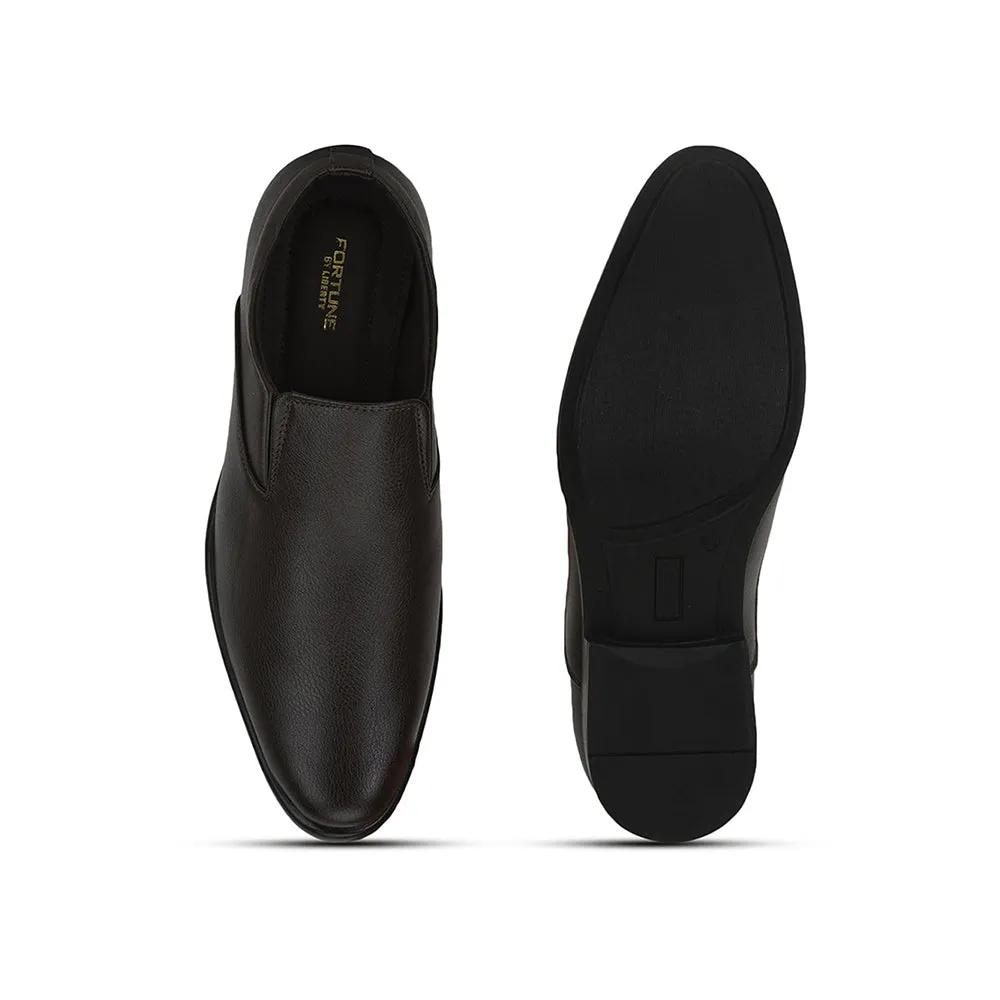 Liberty Mens Fortune Formal Brown Slip-On Shoes VCL-4