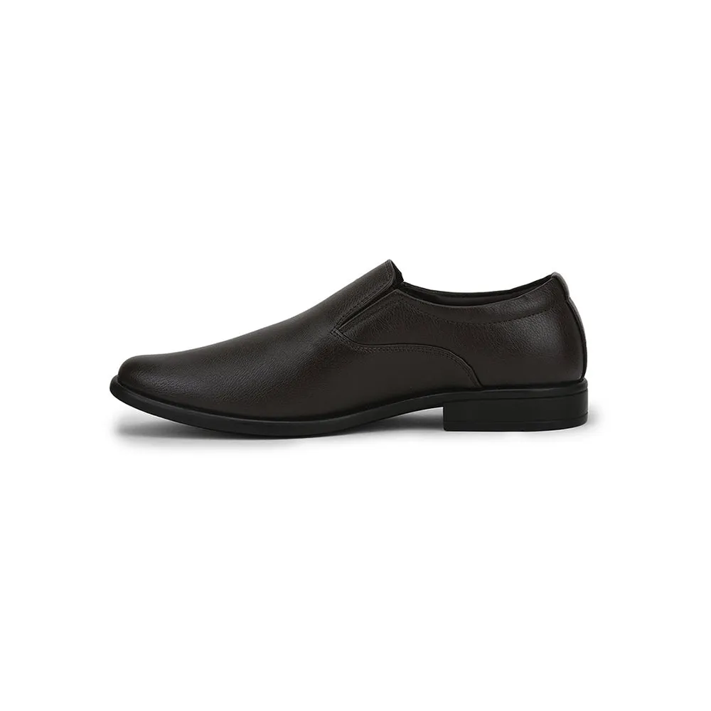 Liberty Mens Fortune Formal Brown Slip-On Shoes VCL-4