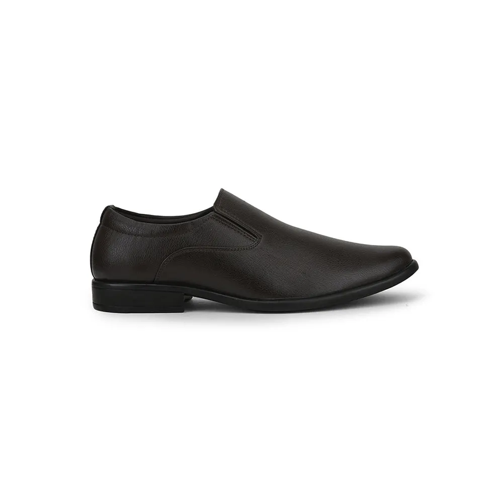 Liberty Mens Fortune Formal Brown Slip-On Shoes VCL-4