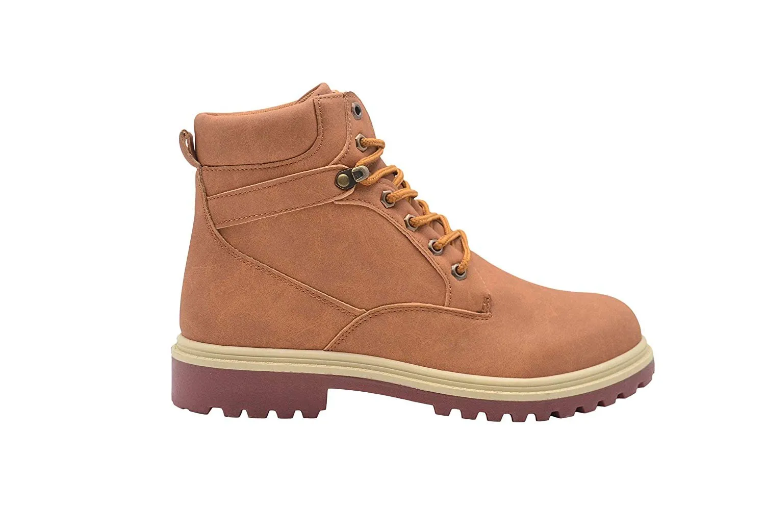 Gold Toe Men’s Distressed Nubuck Lace Up Casual Work Boots with Contrast Sole