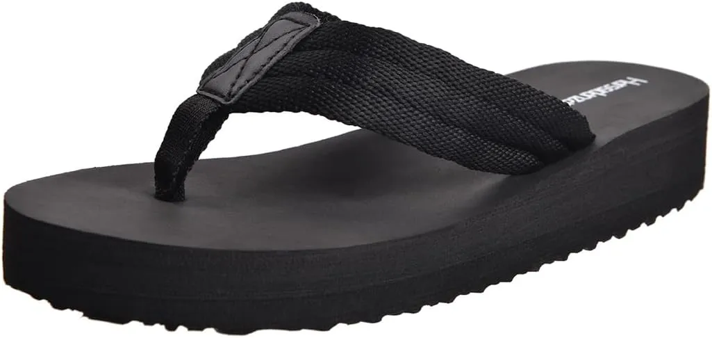 Harssidanzar Womens Platform Wedge Flip Flops Casual Summer Beach Comfortable Thong Sandals SL264US