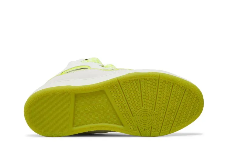 Lanvin Curb Sneakers 'White Fluo Yellow', white