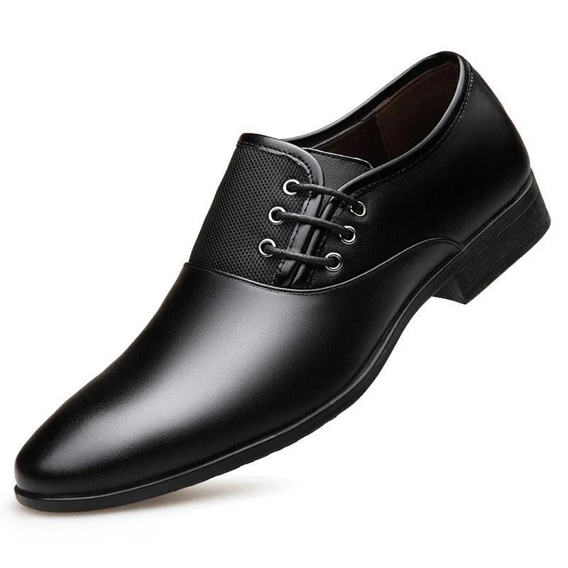 leather business formal pointed shoes