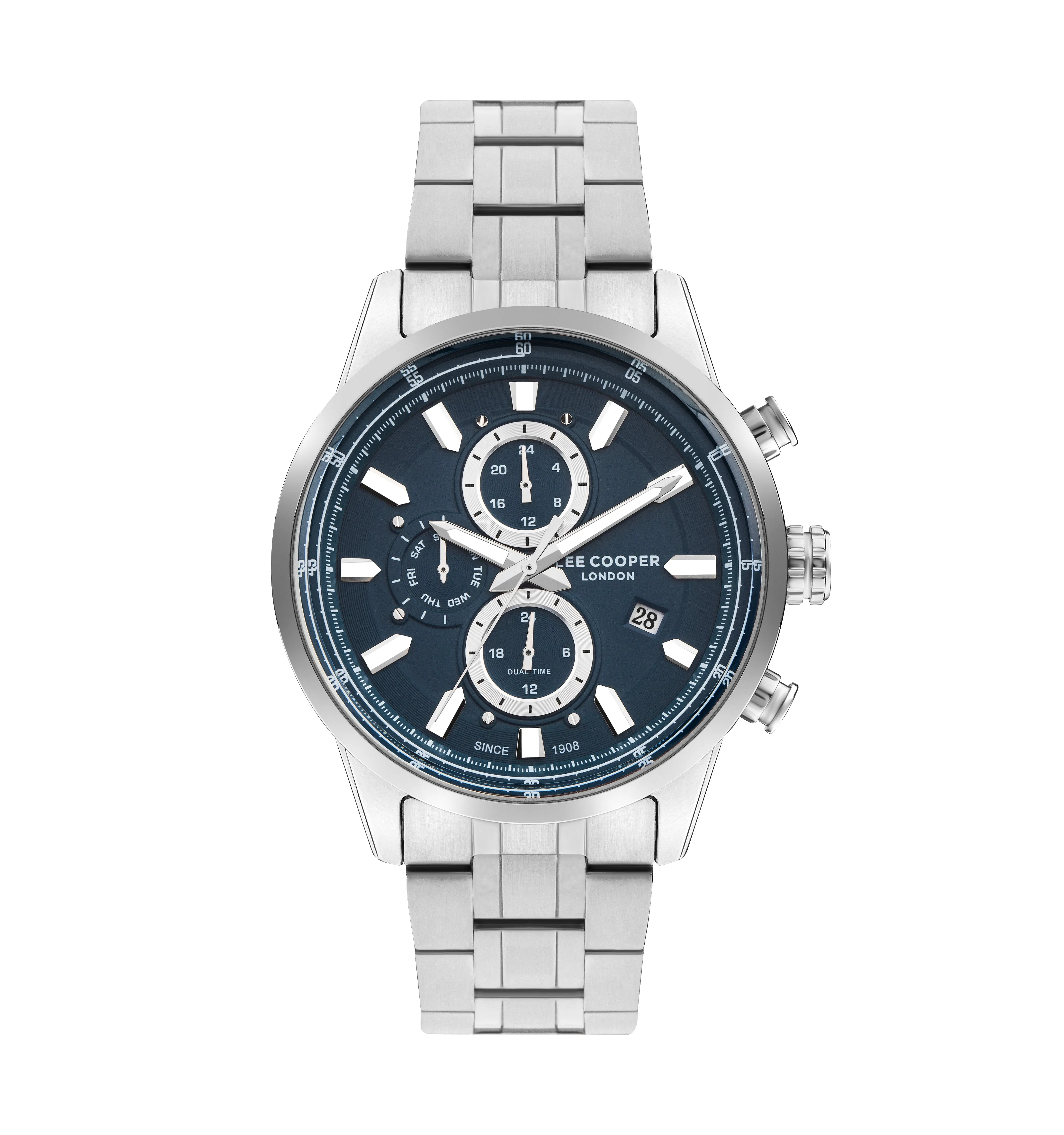 Lee Cooper LC07836.390 Men's Super Metal Silver Multifunction Watch