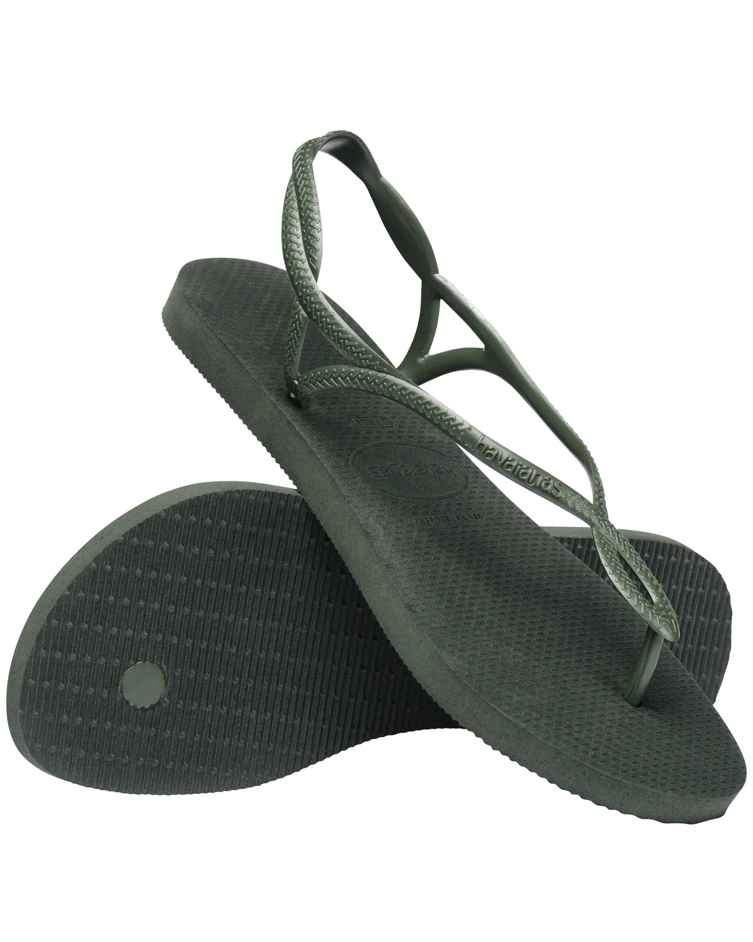 Luna Flip Flops in Olive Green