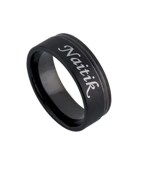 Name Engraved Men Ring