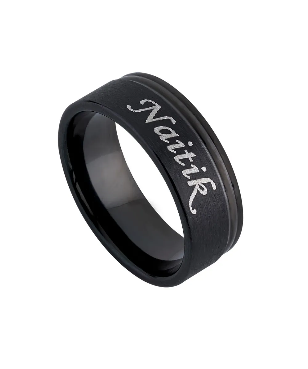 Name Engraved Men Ring