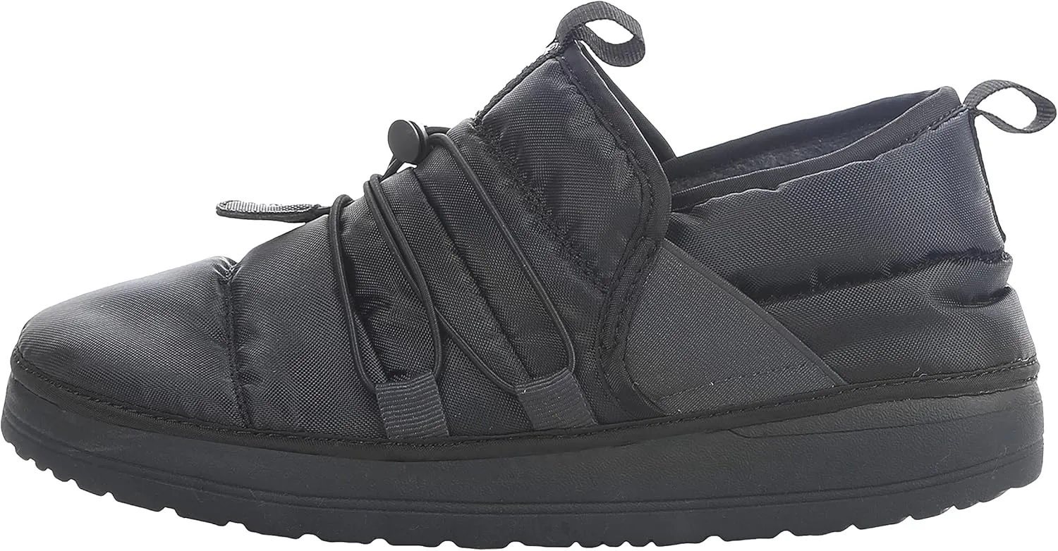 Northside Mens Rainier Mid Camp Slipper - Indoor Outdoor House Shoes Plush Slip on Outdoor High Traction Footwear
