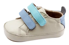 Old Soles Girl's and Boy's 0060R Baby 2 Straps Sneakers - Cream/Dusty Blue/Jade