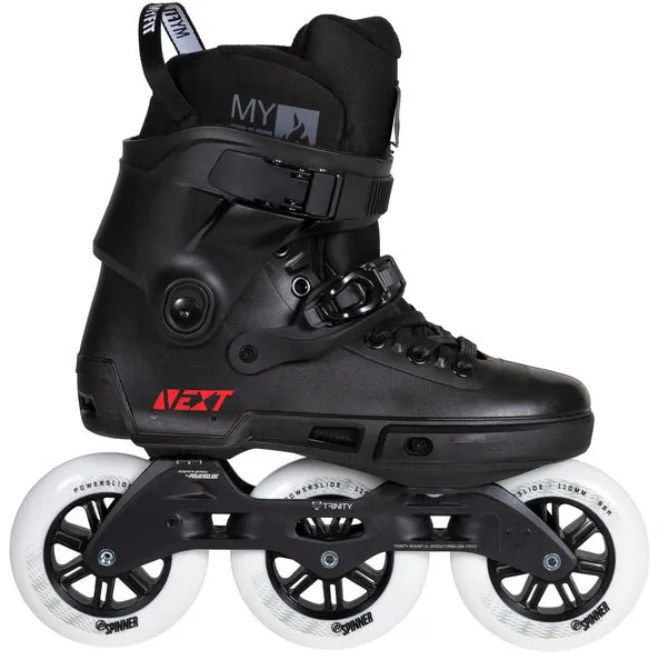 POWERSLIDE Next Core Black 110 Urban Inline Skates - High-Performance, Stylish Roller Skates for City Adventures