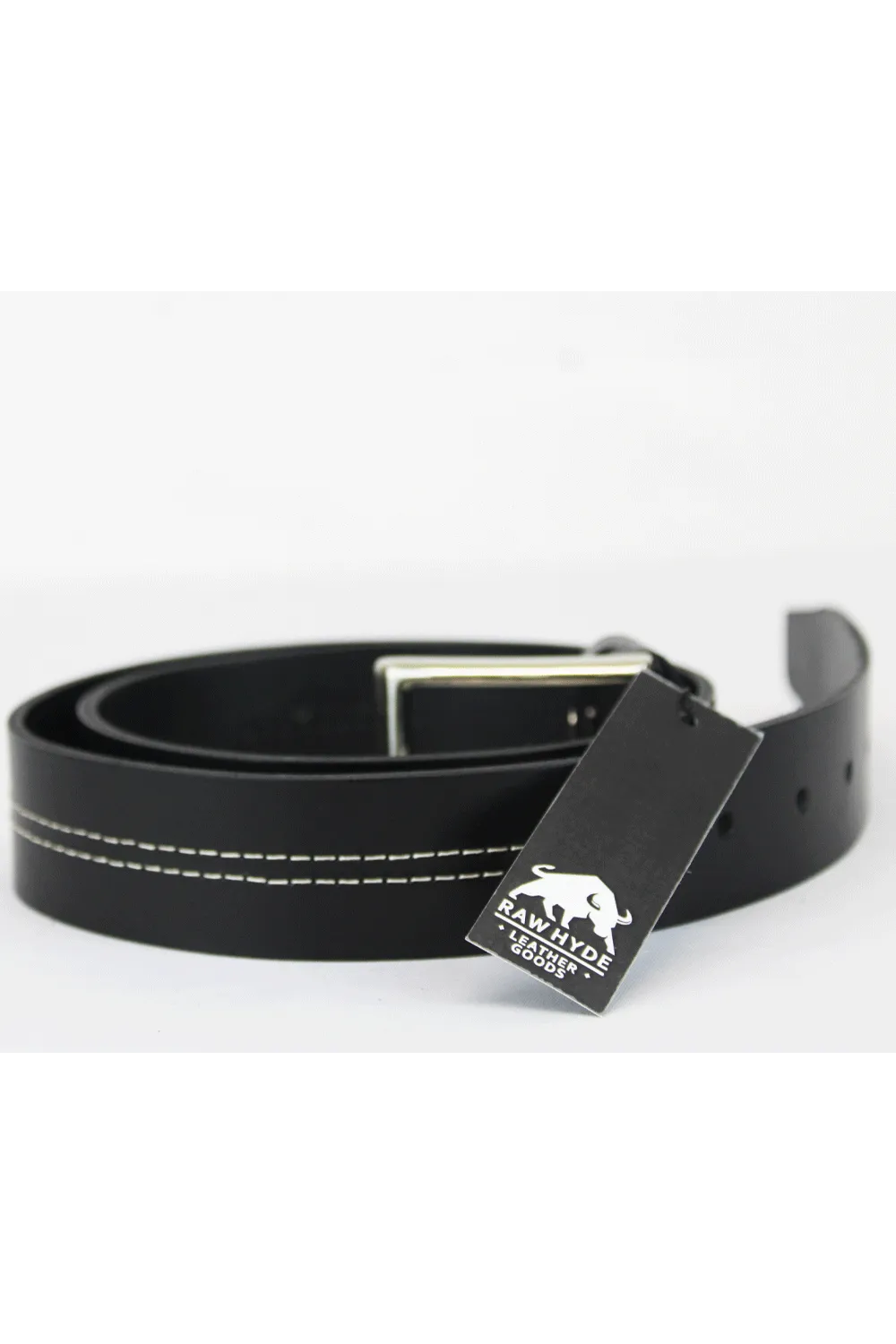 RAW HYDE WHITE STRIPE BLACK BELT