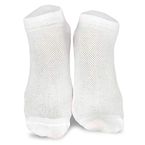 TeeHee Men's Fashion No Show/Low cut Fun Socks 12 Pairs Packs (Wht-Blk-Ht Grey)