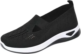 Women Walking Shoes Sock Sneakers Slip-On Breath Mens Tennis Shoes Mesh Men's Casual Shoes Women's Fashion Sneakers Black Tennis Shoe Trainers Shoe