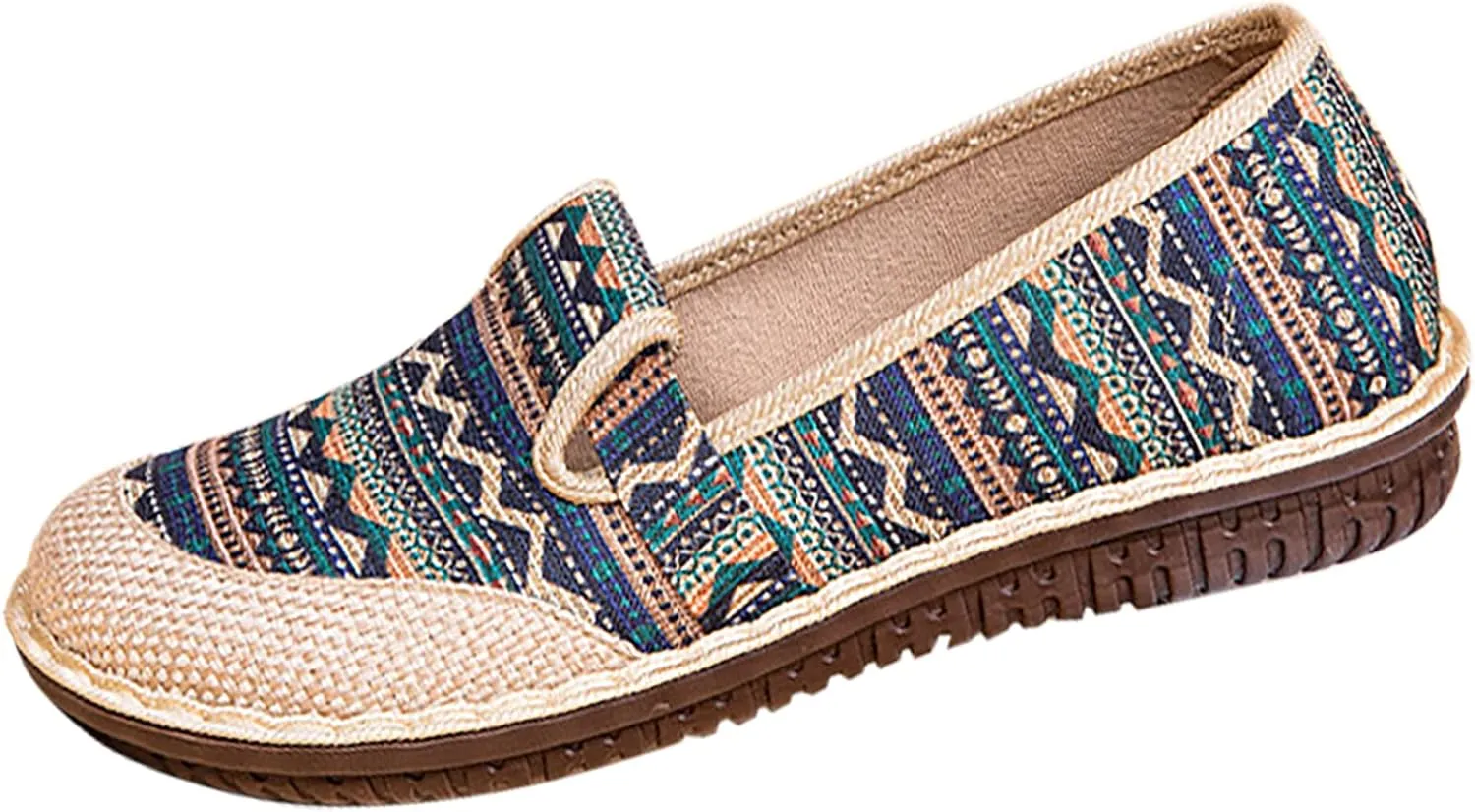 Women's Shoes Canvas Slip-On Ladies Travel Sneaker Traditional Style Flats Slip On Shoes Casual Lightweight Comfort Loafers