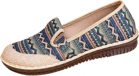 Women's Shoes Canvas Slip-On Ladies Travel Sneaker Traditional Style Flats Slip On Shoes Casual Lightweight Comfort Loafers